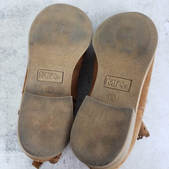 MIA Ankle Booties Boho Slouchy Leather Suede Western Cowgirl size 6 - Picture 9 of 12